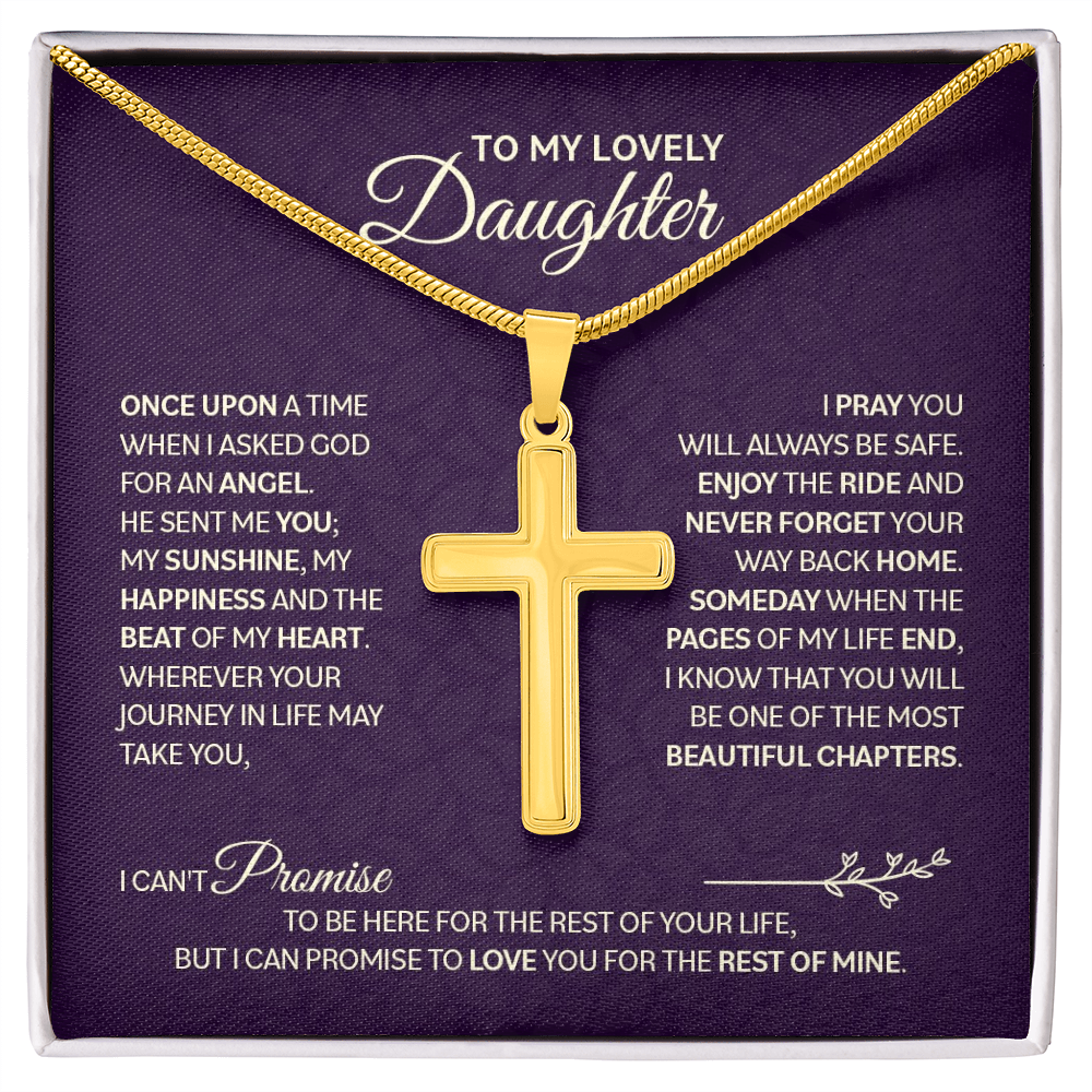 Cross Necklace with Snake Chain for Daughter - Mother's Day Gift