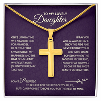 Cross Necklace with Snake Chain for Daughter - Mother's Day Gift