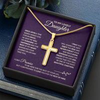 Cross Necklace with Snake Chain for Daughter - Mother's Day Gift