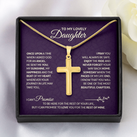 Cross Necklace with Snake Chain for Daughter - Mother's Day Gift