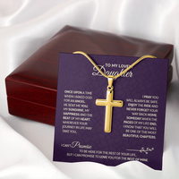 Cross Necklace with Snake Chain for Daughter - Mother's Day Gift