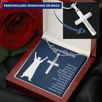 Personalized Cross Necklace with Snake Chain - Graduation, Religion, This Is My Prayer