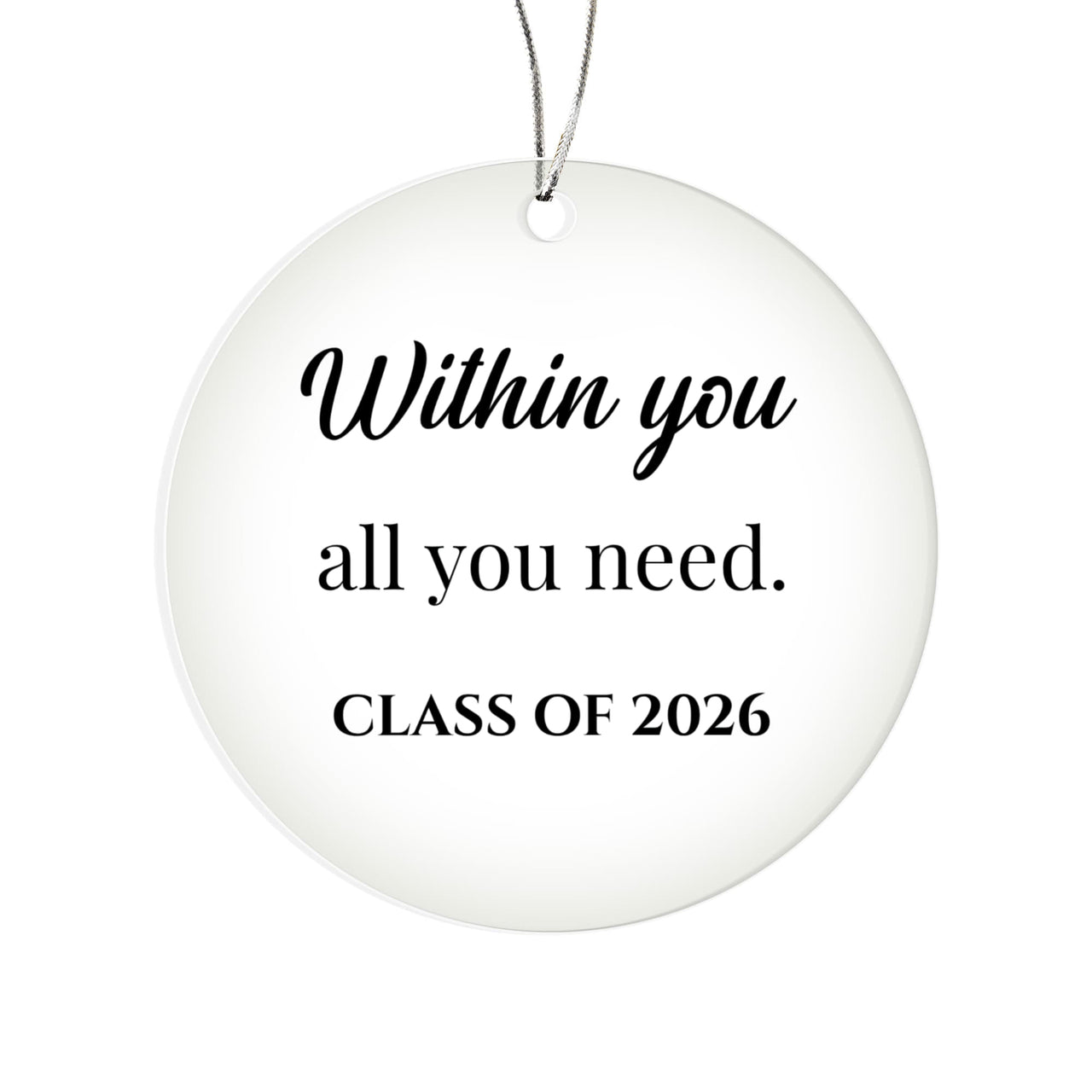 Acrylic Circle Ornament - Graduation