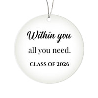 Acrylic Circle Ornament - Graduation