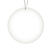 Acrylic Circle Ornament - Graduation - white