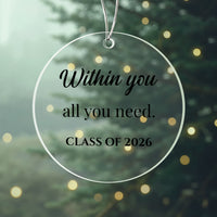 Acrylic Circle Ornament - Graduation