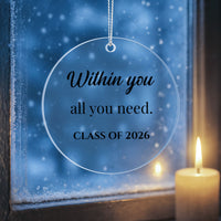 Acrylic Circle Ornament - Graduation