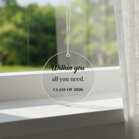 Acrylic Circle Ornament - Graduation