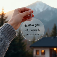 Acrylic Circle Ornament - Graduation