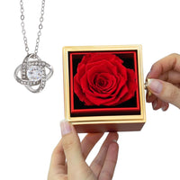 Love Knot with Rotating Rose Gift Box - Mother's Day Gift for Her