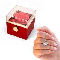Love Knot with Rotating Rose Gift Box - Mother's Day Gift for Her