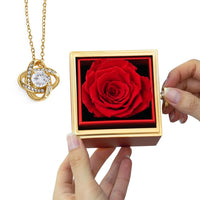 Love Knot with Rotating Rose Gift Box - Mother's Day Gift for Her