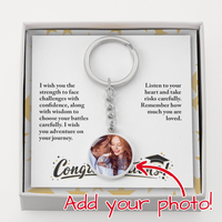 Buyer Upload Graphic Circle Keychain - Graduation, Religion, I Wish You The Strength