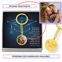 Buyer Upload Graphic Circle Keychain - Graduation, You Get Back Up