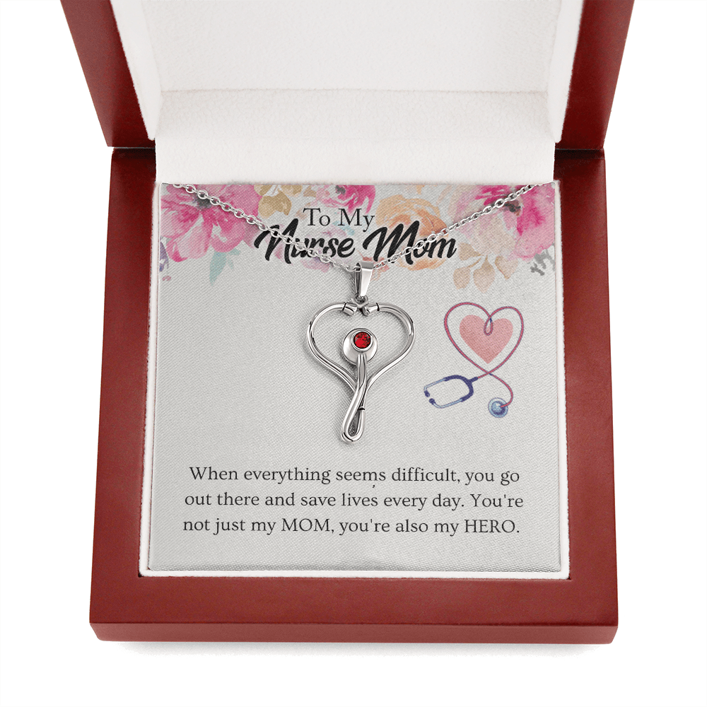 Heart Stethoscope Necklace – Gift for Mom, Nurse, Hero - TreasuredTale