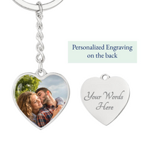 Buyer Upload Graphic Heart Keychain - Graduation, Religion, Work Hard At Whatever You Do