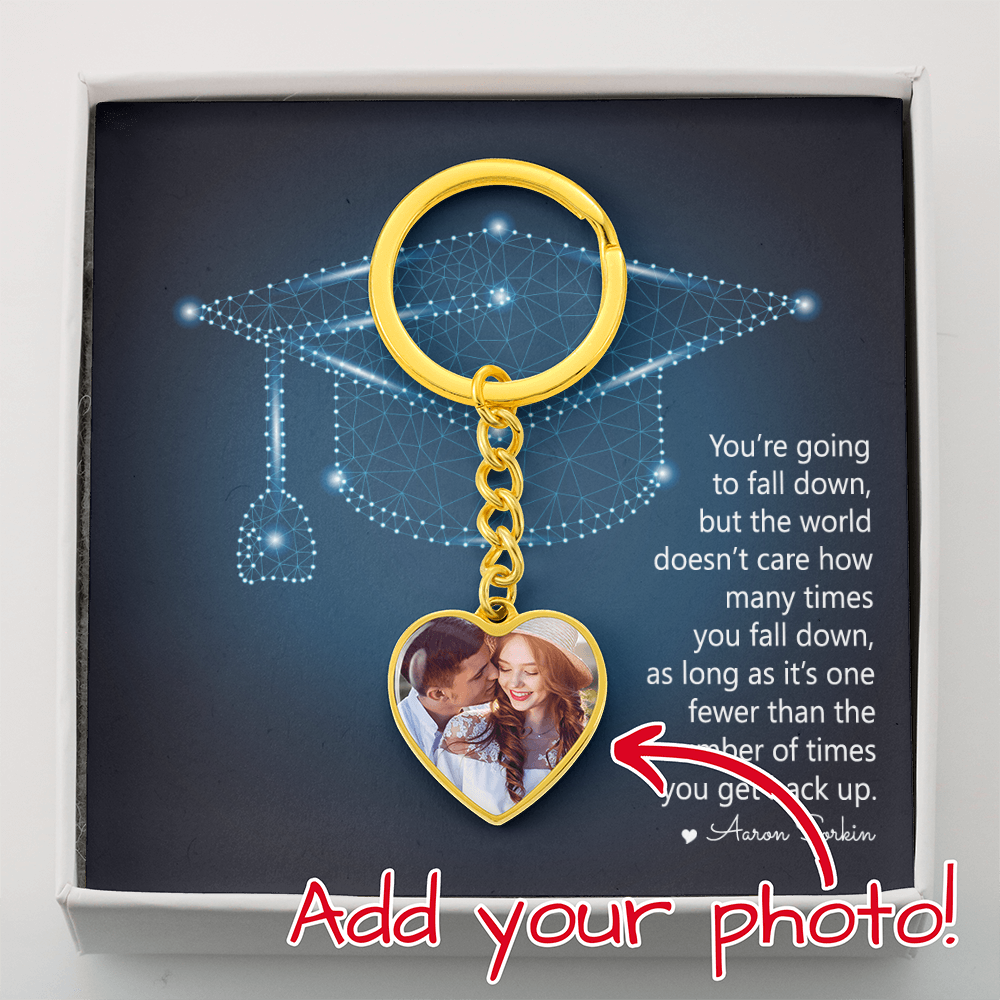 Buyer Upload Graphic Heart Keychain - Graduation, You Get Back Up