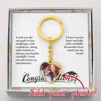 Buyer Upload Graphic Heart Keychain - Graduation, Religion, I Wish You The Strength