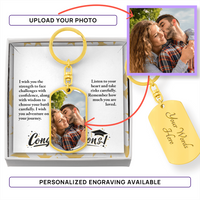 Buyer Upload Graphic Dog Tag Keychain - Graduation, Religion, I Wish You The Strength