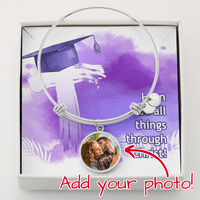 Buyer Upload Luxury Circle Bangle - Graduation, Religion, I Can Do All Things