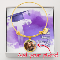 Buyer Upload Luxury Circle Bangle - Graduation, Religion, I Can Do All Things