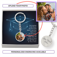 Buyer Upload Graphic Circle Keychain - Graduation, You Get Back Up