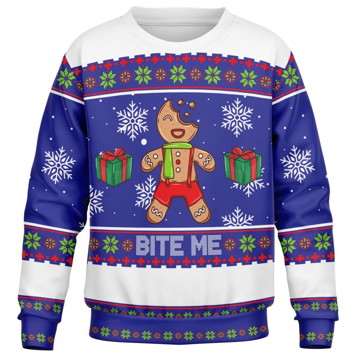 Bite Me - Athletic Kids/Youth Ugly Christmas Sweater - TreasuredTale