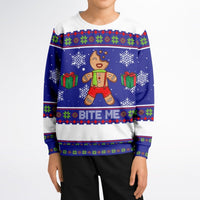 Bite Me - Athletic Kids/Youth Ugly Christmas Sweater - TreasuredTale