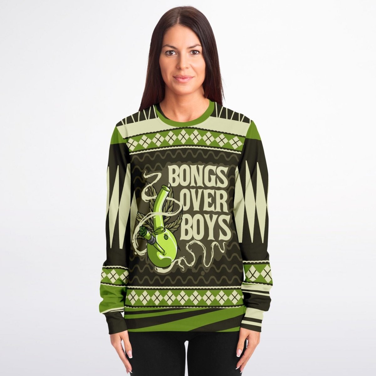 Bongs Over Boys - Bold Statement Sweatshirt - TreasuredTale