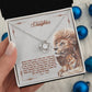 Dad to Daughter Love Knot Necklace – Lion Bond of Strength - TreasuredTale
