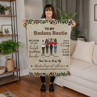 Coral Fleece Blanket Portrait (3:4) - Unbiological Sister - TreasuredTale