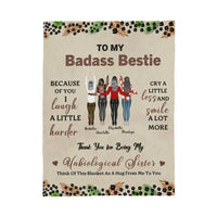 Coral Fleece Blanket Portrait (3:4) - Unbiological Sister - TreasuredTale