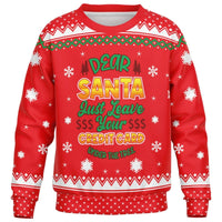 Credit Card - Athletic Kids/Youth Funny Ugly Christmas Sweater - TreasuredTale