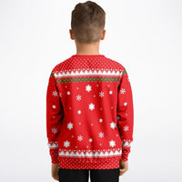 Credit Card - Athletic Kids/Youth Funny Ugly Christmas Sweater - TreasuredTale