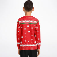 Credit Card - Athletic Kids/Youth Funny Ugly Christmas Sweater - TreasuredTale