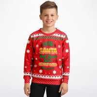 Credit Card - Athletic Kids/Youth Funny Ugly Christmas Sweater - TreasuredTale