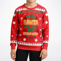 Credit Card - Athletic Kids/Youth Funny Ugly Christmas Sweater - TreasuredTale