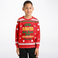 Credit Card - Athletic Kids/Youth Funny Ugly Christmas Sweater - TreasuredTale