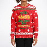 Credit Card - Athletic Kids/Youth Funny Ugly Christmas Sweater - TreasuredTale