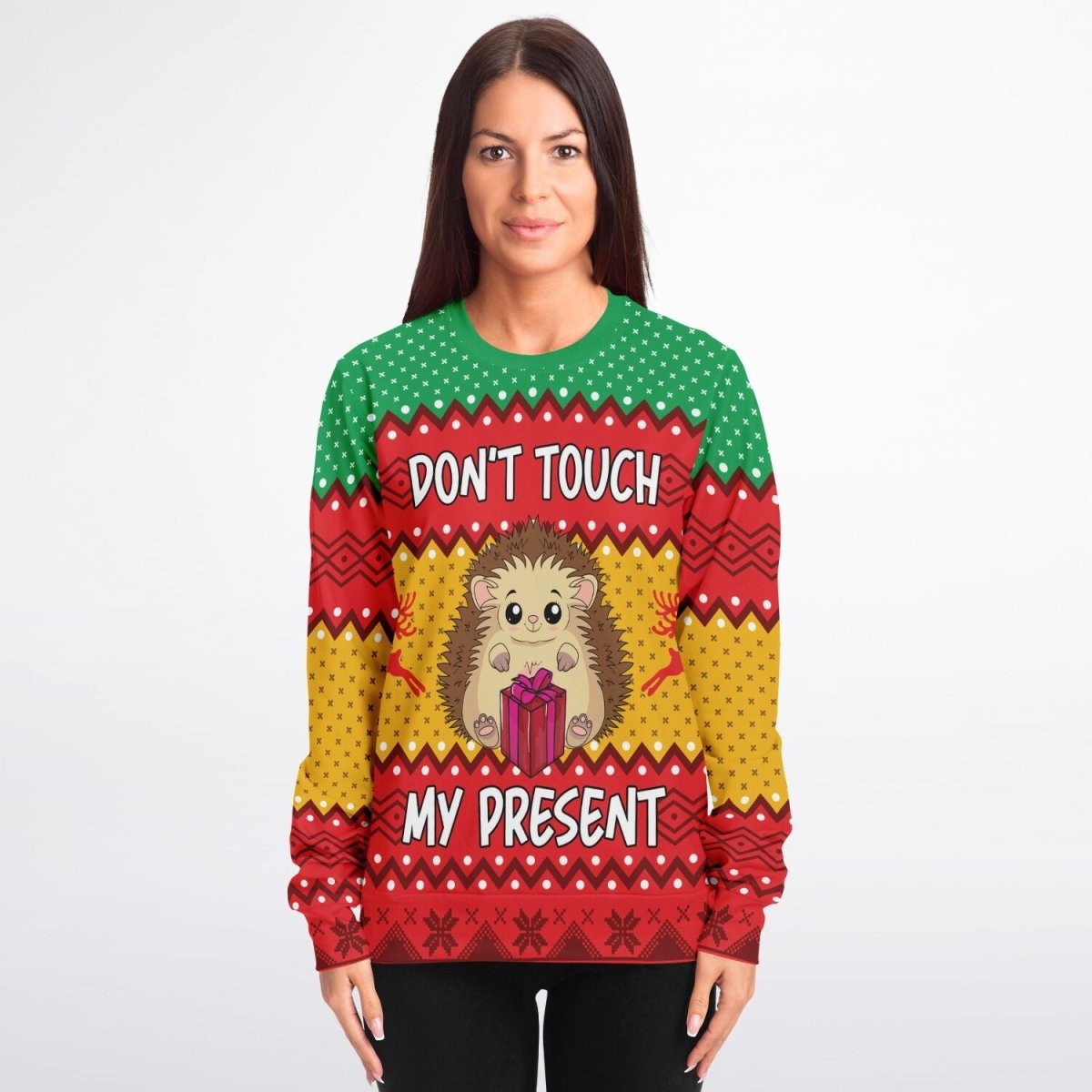 Don't Touch my Present - Athletic Ugly Christmas Sweater Men, Ladies - TreasuredTale