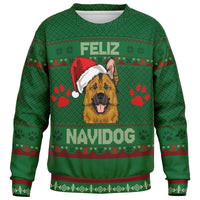 Feliz Navidog - German Shepherd - Athletic Kids/Youth Ugly Christmas Sweater - TreasuredTale