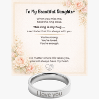 Engraved Ring with Message Card for Daughter - Mother's Day Gift