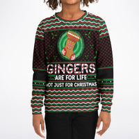 Gingers Are For Life - Athletic Kids/Youth Ugly Christmas Sweater - TreasuredTale