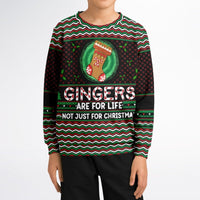 Gingers Are For Life - Athletic Kids/Youth Ugly Christmas Sweater - TreasuredTale