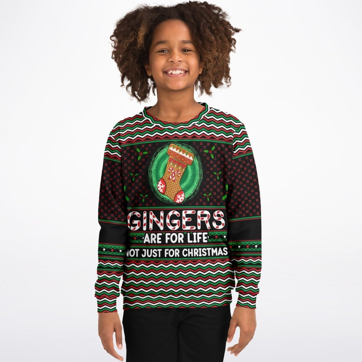 Gingers Are For Life - Athletic Kids/Youth Ugly Christmas Sweater - TreasuredTale