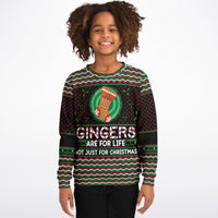 Gingers Are For Life - Athletic Kids/Youth Ugly Christmas Sweater - TreasuredTale
