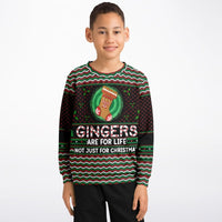 Gingers Are For Life - Athletic Kids/Youth Ugly Christmas Sweater - TreasuredTale
