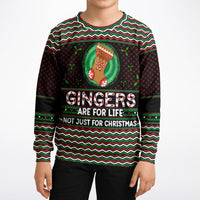 Gingers Are For Life - Athletic Kids/Youth Ugly Christmas Sweater - TreasuredTale