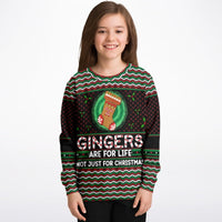 Gingers Are For Life - Athletic Kids/Youth Ugly Christmas Sweater - TreasuredTale