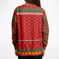 Happy Hockeydays - Athletic Kids/Youth Ugly Christmas Sweater - TreasuredTale